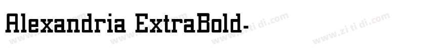 Alexandria ExtraBold字体转换